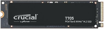 Crucial T705 1TB PCIe Gen5 NVMe M.2 SSD CT1000T705SSD3
