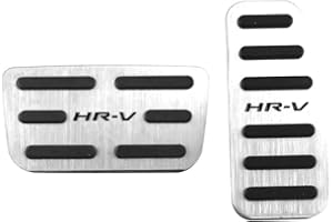 CEBAT 2PCS Silver Brake Pedal Cover No Drill Non-Slip Performance Foot Pedals Pads Auto Aluminum Pedal Covers for Honda HRV 2016 2017 2018 2019 2020 2021 2022