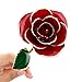 Febou 24k Gold Rose, Long Stem Dipped Rose in Gift Box for Valentine's Day, Mother's Day, Anniversary, Birthday (Rose with stand, Red)