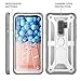 YOUMAKER Designed for Galaxy S9 Plus Case, Heavy Duty Protection Kickstand with Built-in Screen Protector Shockproof Case Cover for Samsung Galaxy S9 Plus 6.2 inch - White/Gray