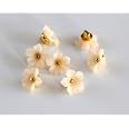 GANSSIA Flower Buttons For Sewing - 13mm (0.52") Pearl Color Plastic Craft Buttons, Pack Of 30