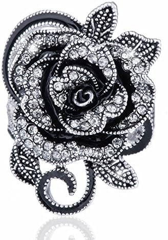 SMOO 2016 Newest Fashion Retro Crystal Jewelry Big Flower Shape Elegant Vintage Rings For Women (5.5)