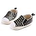 Save Beautiful Toddler Baby Girls Polka Dots Shoes Infant First Walkers (0-6months, black)