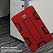 TIANLI for Samsung Galaxy Tab S2 8.0 Case Anti-Fingerprint Anti-Scratch Shockproof Hybrid Hard Kickstand Cover,Red Black