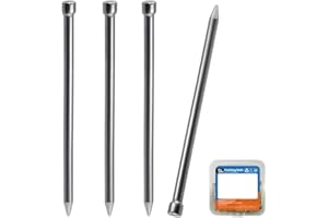 KUNTENSILE 1 Inch Finishing Nails 25mm Hand Drive Hardware Carbon Steel Nail Around 180 Pcs -Natural Colour