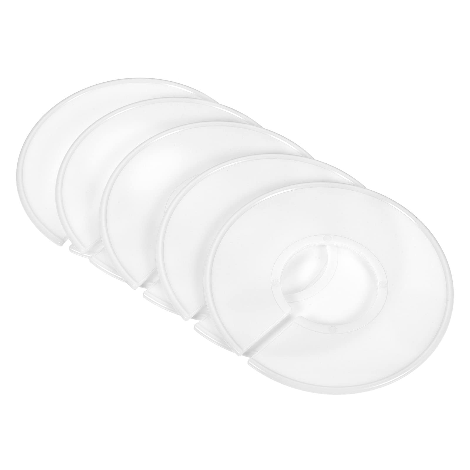 PATIKIL Clothes Dividers 10 Pack Blank Clothing Rack Size Sorting Reusable Wardrobe Round Hanger Separator, White
