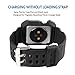 N.ORANIE Apple Watch Band 42mm with Case Sport Shockproof Soft Protective Cover with TPU Rubber Bracelet Strap for Apple Watch Sport Edition and Apple Watch Series 2 all Models-(Black 42mm)
