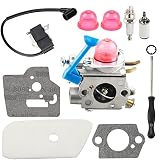 Harbot 128LD Carburetor with Air Filter Tune Up Kit for Husqvarna 124L 125E 125C 125L 125LD 125R 125RJ 128C 128CD 128L 128LDX 128R 128RJ 128DJX Craftsman String Trimmer C1Q-W40A