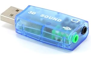 axGear USB Sound Card Audio Adapter for Desktop Laptop Notebook Computer PC