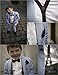 Jabeu Elastic ¾ Inch Skinny Fashion Suspenders Features Genuine Leather Tips, with Polyester Design Pocket Square and Pre-Tied Bow Tie Gift Set, Unisex. Men Boys Girls and Toddlers