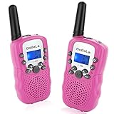Bobela T388 Best Friendly Walkie Talkies as Thanksgiving Day Gifts for Girls Women / Two Way Radio Toys for Kids Hiking / Cute Long Range Walky Talkie with Lamp for Home Car Wedding ( Pink 2 Pack )