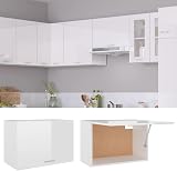 vidaXL Modern Kitchen Cabinet, White Chipboard, 60x31x40cm, Storage Shelf view 4