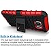 K-Xiang Samsung Galaxy S6 Case, (Armor Series) Heavy Duty Dual Layer Shockproof Silicone Phone Protective Case TPU Hybrid Kickstand Cover for Samsung Galaxy S6 (Red)