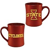 RFSJ Iowa State Cyclones Ceramic 16oz Sculpted Mug – Official Team Logo Coffee Cup – Handwash Recommended – Individually Boxed