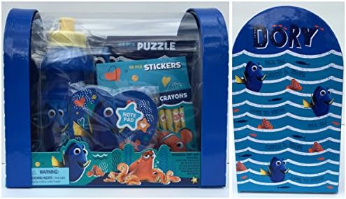 Disney Finding Dory Valentine Mailbox Gift Set with Puzzle,Stickers,Crayons,Water Bottle and NotePad