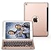 iPad Mini 4 Keyboard Case, NOVT Folio Protective Case Shell Cover with Smart Wireless Bluetooth Keyboard Multi-Angle Stand for Apple iPad Mini 4 with 125 Degree Swivel Rotating (Rose Gold)