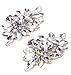 Happiness Boutique Women Statement Earrings | XXL Oversized Earrings with Rhinestones in Clear Color
