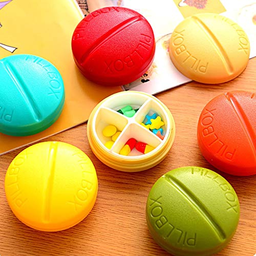 Storage Boxes & Bins - 4 Slots Compartment Travel Pill Box Organizer Tablet Medicine Case Storage Dispenser Holder - Clothing Room Cube Equipment Tote Closet Area Labels Tags Hanging Cart Table B