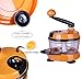 Migecon Manual Chopper Vegetable Hand-powered Crank Blender with 3 Blades Powerful Food Processor Apply to Onion Garlic Nuts Herbs for Salsa Salad Pesto Coleslaw Puree 6 Cups Capacity, Yellow