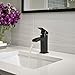 Pfister Single Control 4 inch Waterfall Bathroom Faucet,Matte Black