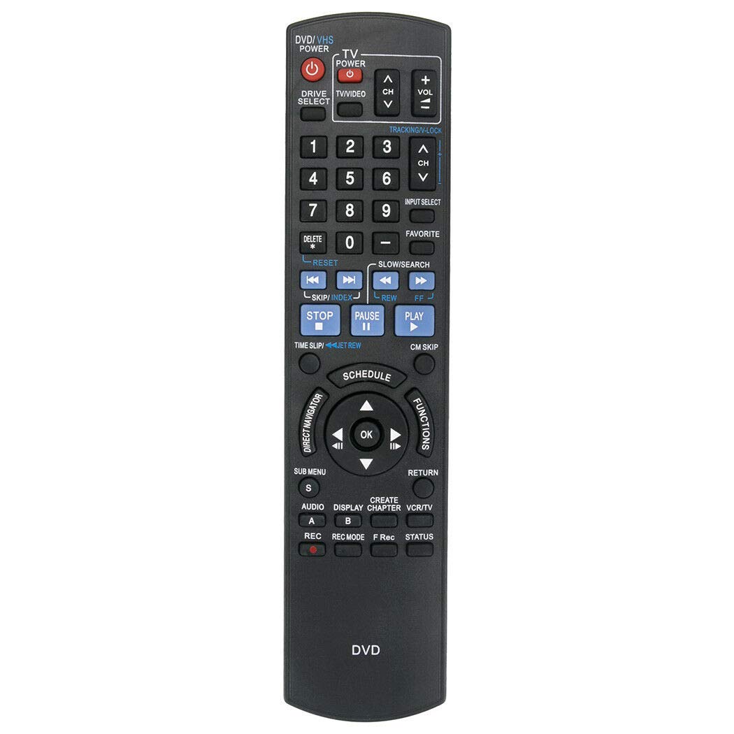 N2QAYB000197 Replace Remote Control - VINABTY N2QAYB000197 Remote Control Replacement for Panasonic DVD Recorder DMR-EZ485 DMR-EZ485V DMR-EZ48V DMR-EZ485VK DMR-EZ37V Remote Controller