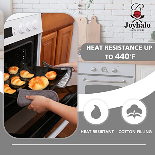 joyhalo 4 Pack Pot Holders for Kitchen Heat Resistant Pot Holders Sets Oven Hot Pads Terry Cloth