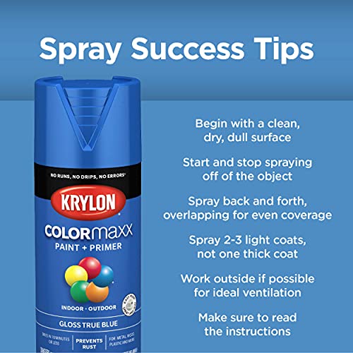 Krylon K05588007 COLORmaxx Spray Paint and Primer for Indoor/Outdoor