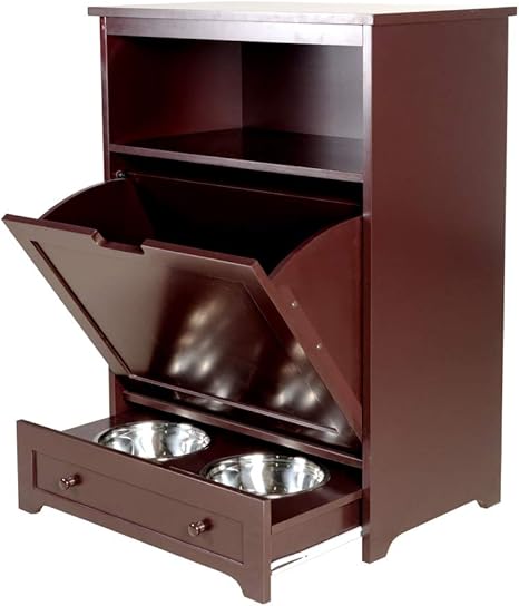 Amazon Com Facilehome Pet Food Cabinet With Storage Pet Feeder