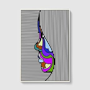 Framed Canvas Home Artwork Decoration Lines Art Canvas Wall Art for Living Room, Bedroom - 16x24 inches