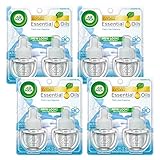 Air Wick plug in Scented Oil 8 Refills, Fresh Linen, (4x2x0.67oz), Same familiar smell of fresh laundry, New look, Packaging May Vary, Essential Oils, Air Freshener