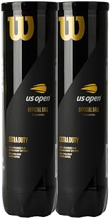 Wilson US Open Tennis Balls 2 Cans 4 Balls Each Hard Court Yellow WRT11752P