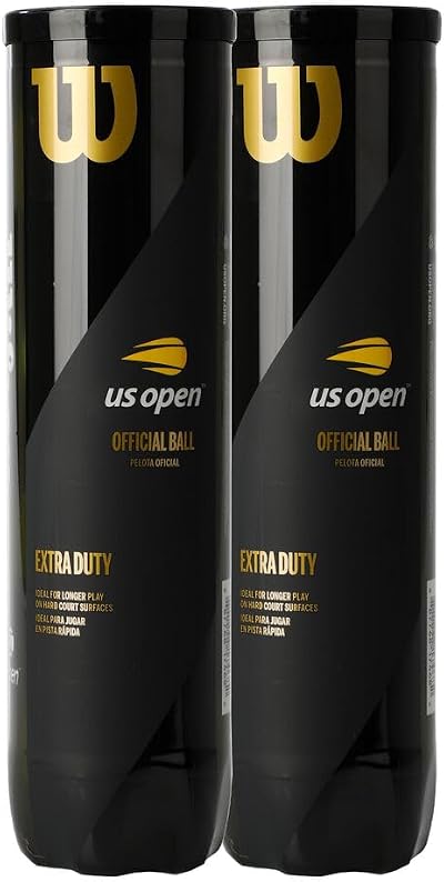 Wilson US Open Tennis Balls 2 Cans 4 Balls Each Hard Court Yellow WRT11752P