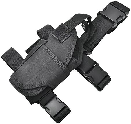 pushamaz Left-Hand Tactical Drop Leg Thigh Holster Adjustable Hand Gun Pistol Pouch Holder