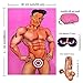 Bachelorette Party Supplies,Stick The Junk on The Hunk,Funny Novelty Game for Hen Party, Bridal Shower Party,Girls Party