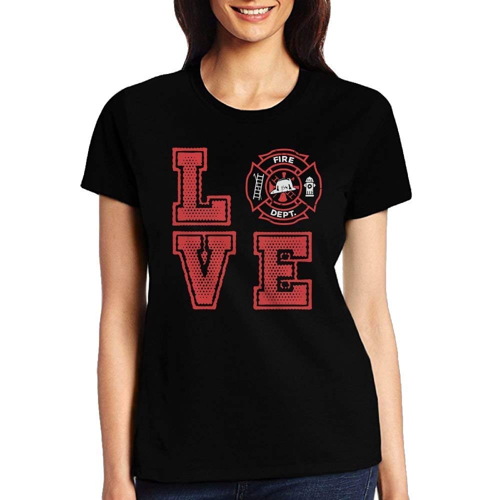 Personalized Firefighter Love Trendy Sports Ness Tees T Shirt