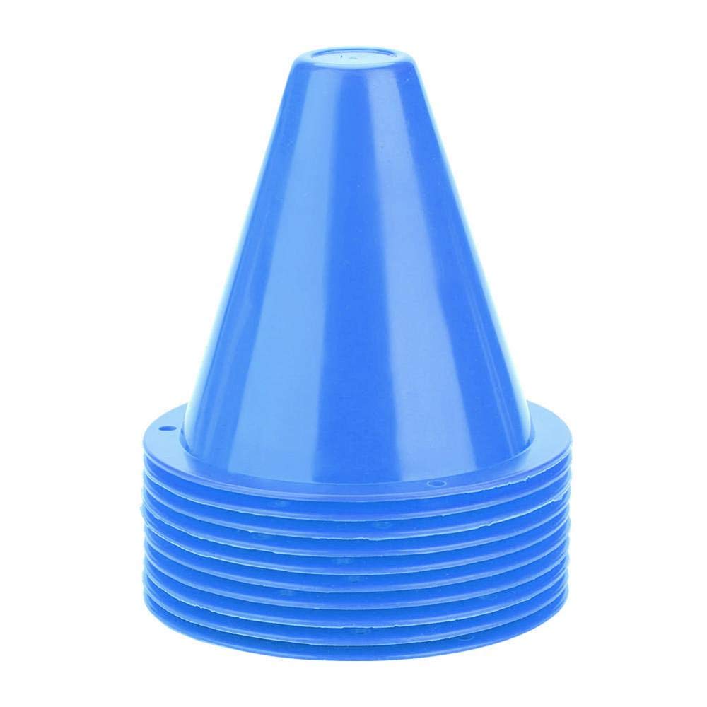 4pc activity cones,10pcs Soccer Cones Football Training Cone Markers Multipurpose Football Barriers Plastic Marker Holder Accessory for Kid Adult Sports Speed Agility Training Practice(Blue)