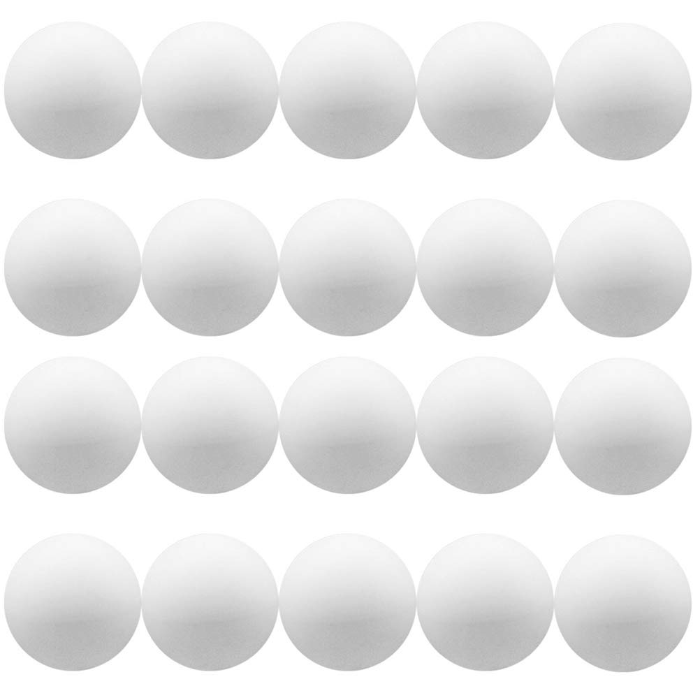 7thLake 20Pcs 4cm White Plastic Table Tennis Ping Pong Balls for children practice/lottery