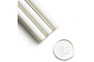 UNIQOOO Mailable Glue Gun Sealing Wax Sticks for Wax Seal Stamp - Snow White, Great for Wedding Invitations, Cards Envelopes, Snail Mails, Wine Packages, Gift Ideas, Pack of 8