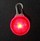 Monster Pets Pet Safety Blinker Collar Light with Carabiner Clasp- Red