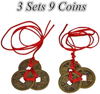 Reorient Chinese Feng Shui Coins for Wealth and Success - 3 Sets of 3