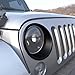 Iparts Black Bezels Front Light Headlight Trim Cover ABS for Jeep Wrangler Accessories Rubicon Sahara Jk 2007 2008 2009 2010 2011 2012 2013 2014 2015 2016 2017