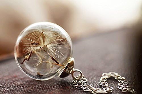 Wish Necklace Real Dandelion Dandelion Necklace , Real Dandelion Seed, Wish Necklace Nature Jewelery , Good Luck Charm, Bridesmaids Gift
