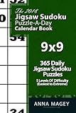 The 2018 Jigsaw Sudoku 9x9 Puzzle-A-Day Calendar Book: 2018 Jigsaw Sudoku puzzle book for 365 daily by Anna Magey