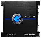 Planet Audio TR1500.1M Monoblock Car Amplifier - 1500 Watts, 2/4 Ohm Stable, Class A/B, Mosfet Power Supply, Great for Subwoofers