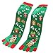 Creazy Toe Socks Christmas Women Casual Socks Cute Unisex Long Socks (c)