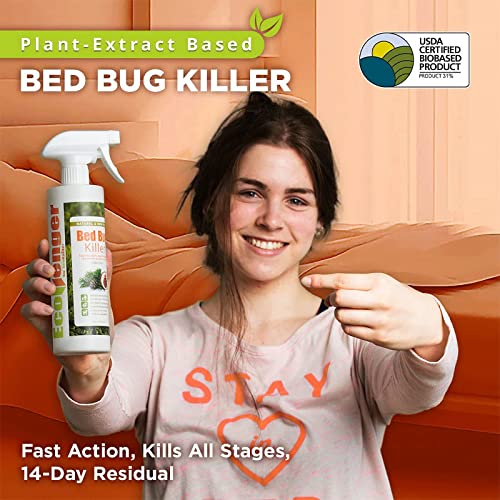 EcoRaider Bed Bug Killer Spray 1 Gallon Jug, Green + NonToxic, 100