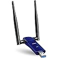 L-Link USB WiFi Adapter AC1300Mbps 3.0 Fast Connection for Desktop PC and Laptop with 2.4GHz, 5GHz High Gain Dual Band 5dBi Antenna, WiFi Dongle for Windows 11/10/8/7/Vista/XP/Mac OS (Blue)