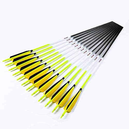 Linkboy Archery Carbon Arrows Spine 300 340 400 500 600 Turkey Feather Vanes Compound Recurve Bow Hunting 6PCS