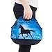 iColor Neoprene Lunch Bag, Kids Thermal Lunch Tote Bag, Lunch Box Food Container, Insulated Soft Lunchbox, Food Storage Cooler - Great for Boys, Girls (Running Horse) HST-LB-123