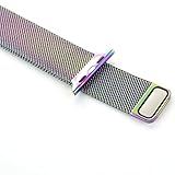 Leefrei Apple Watch Band, Milanese Loop Woven Stainless Steel Mesh with Magnetic Closure Bracelet Replacement Strap for Apple Watch Series 2 Series 1 38mm - Colorful